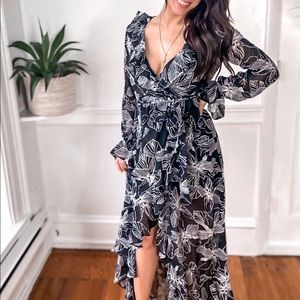 Sheer Layered Floral Maxi